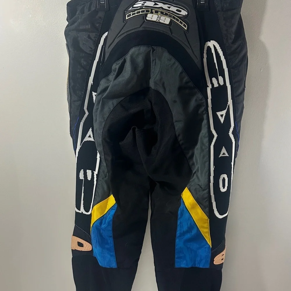 Kids Youth Black and Yellow Kevlar Pants AXO Racing 9Nine9 Motorcross - Picture 11 of 15